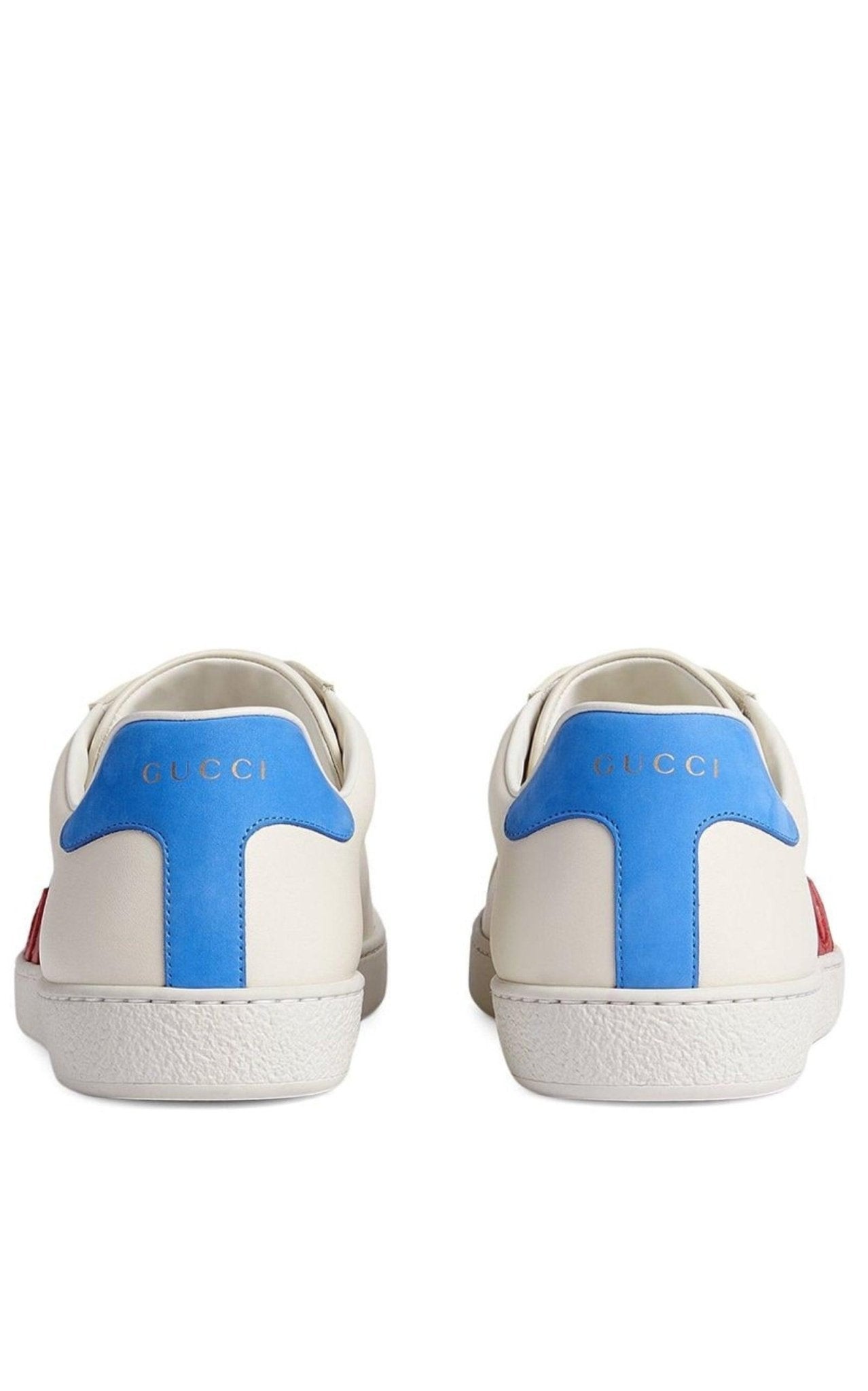 Gucci White GG Ace Leather Sneakers - Men's - Runway Catalog