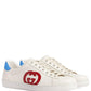 White GG Ace Leather Sneakers Gucci