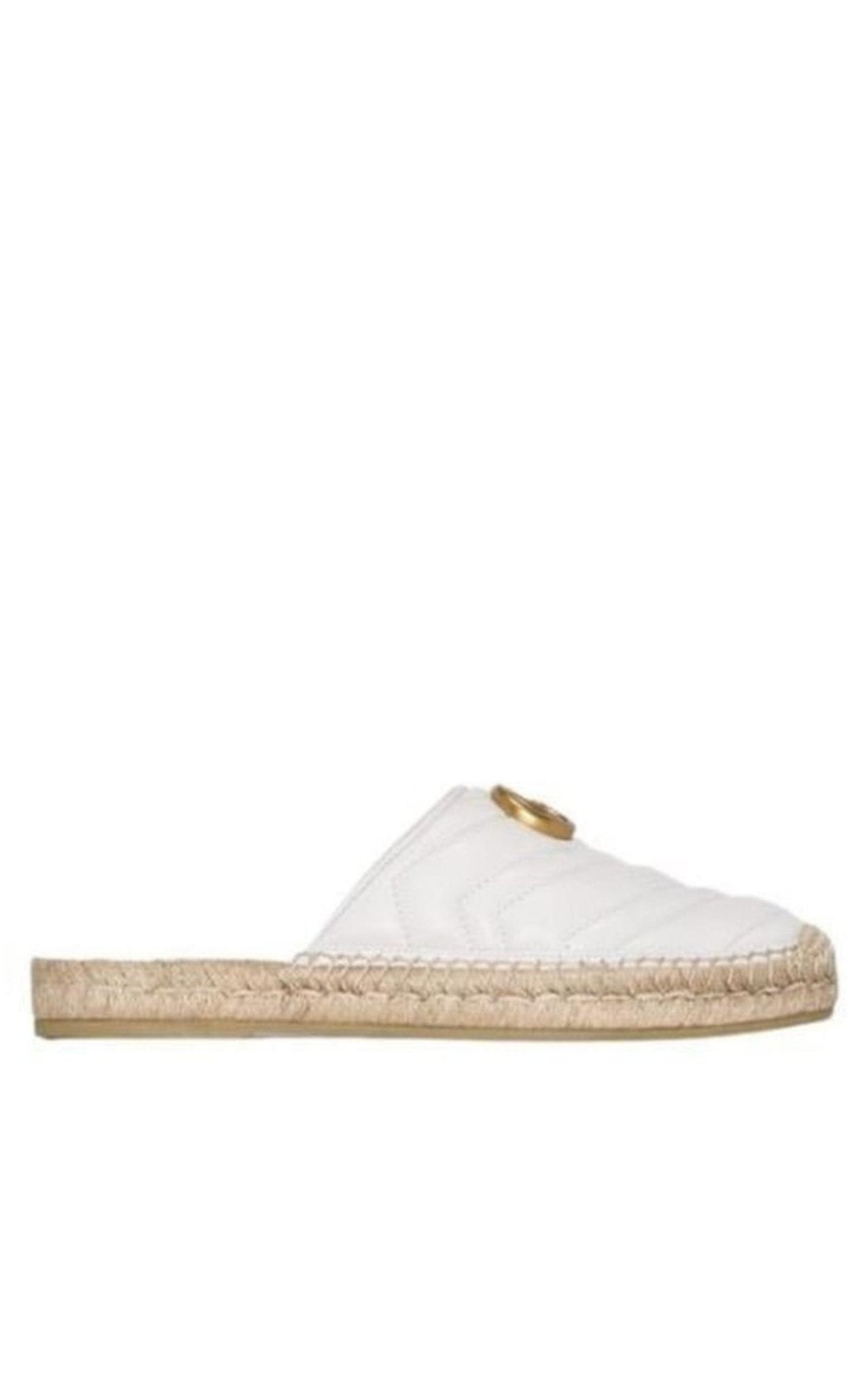 Gucci White Pilar Leather Espadrilles - Runway Catalog