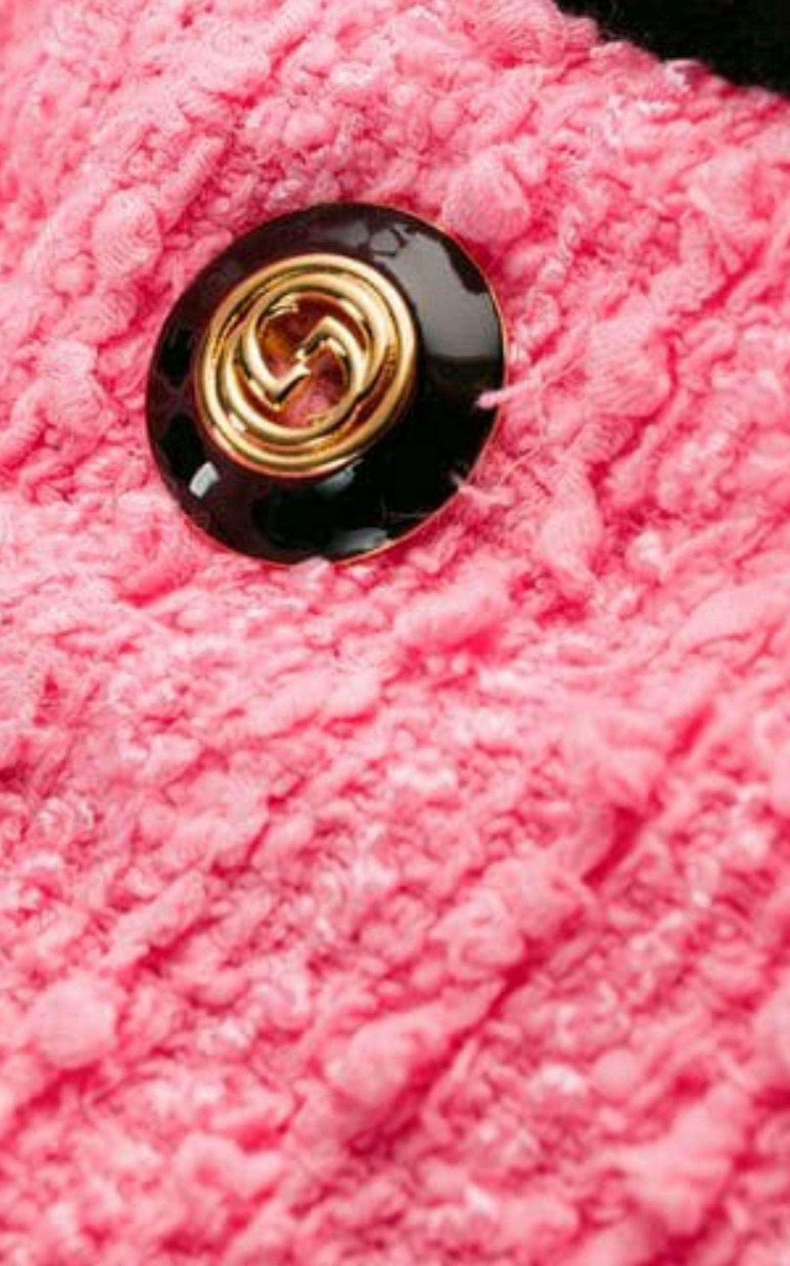 Wool Blend Pink Shift Dress Gucci