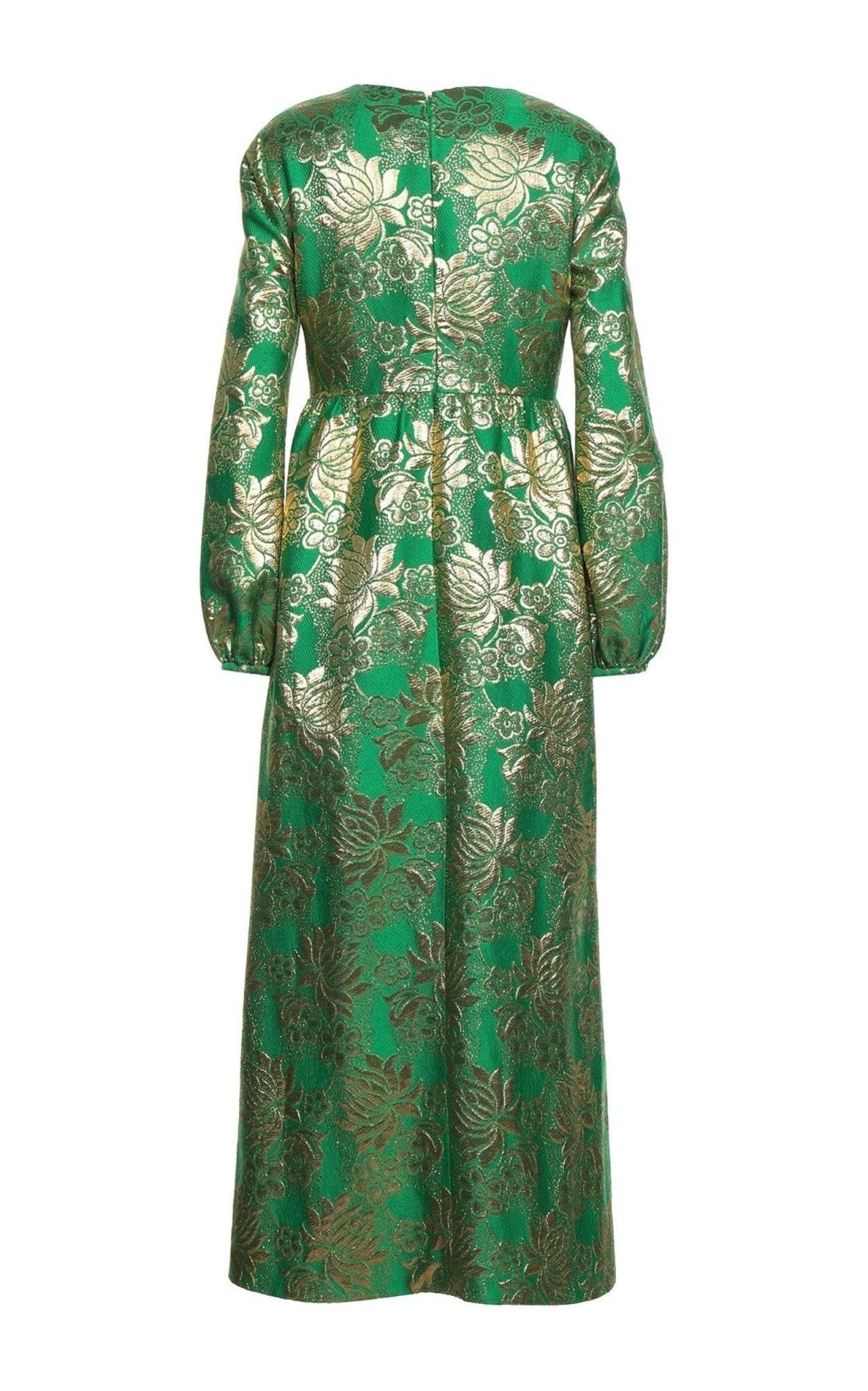 Gucci Wool Lamé Floral Jacquard Dress - Runway Catalog