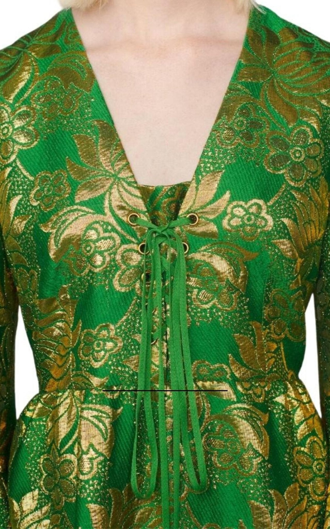 Gucci Wool Lamé Floral Jacquard Dress - Runway Catalog