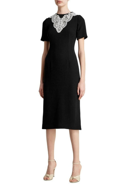 Gucci Wool Sable Lace Midi Dress - Runway Catalog