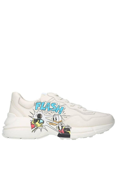 Gucci X Disney Donald Duck Rhyton Leather Sneaker - Runway Catalog
