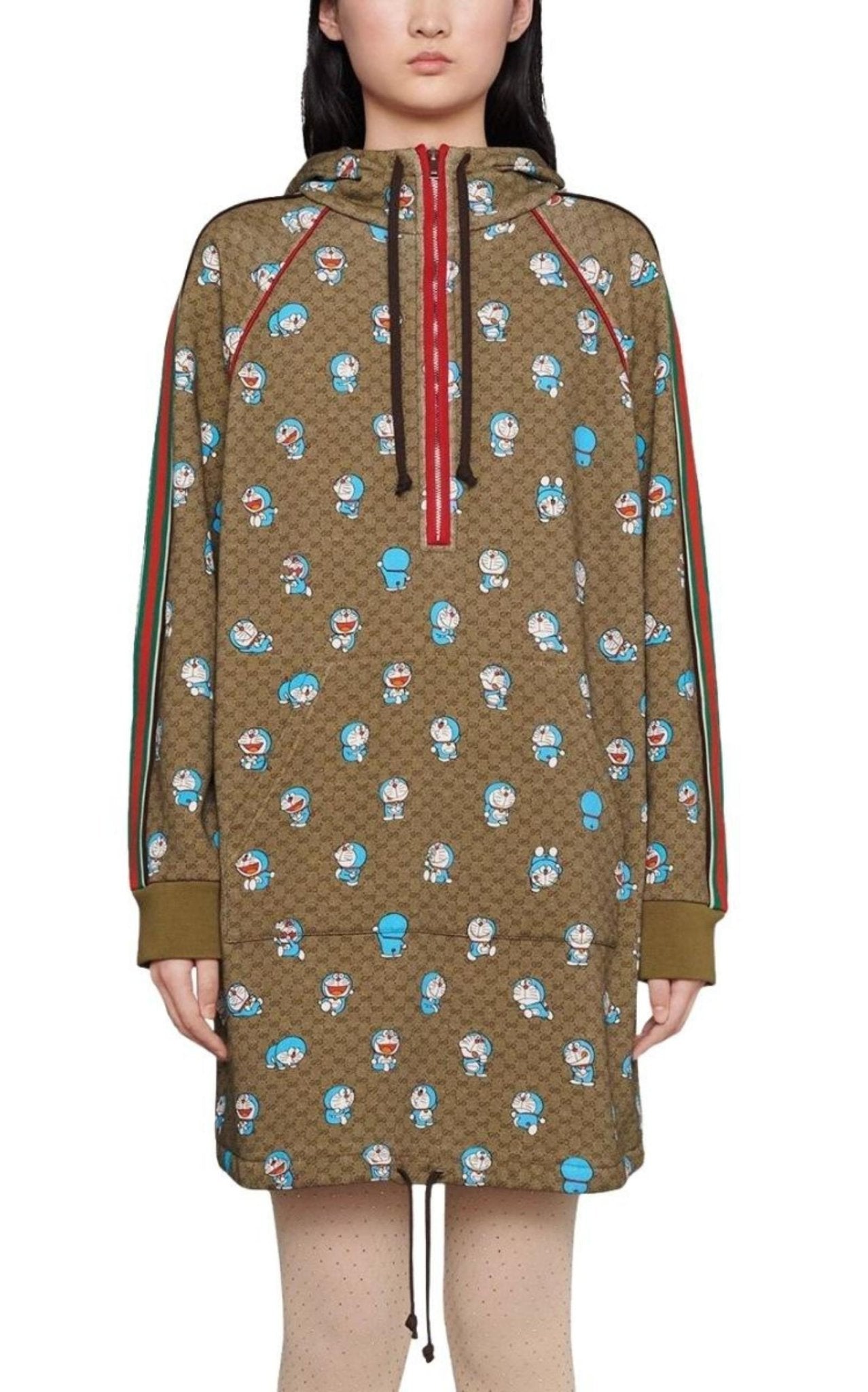 Gucci X Doraemon GG Supreme Cotton Dress - Runway Catalog