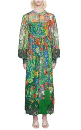 x Ken Scott Floral Print Lace Dress Gucci