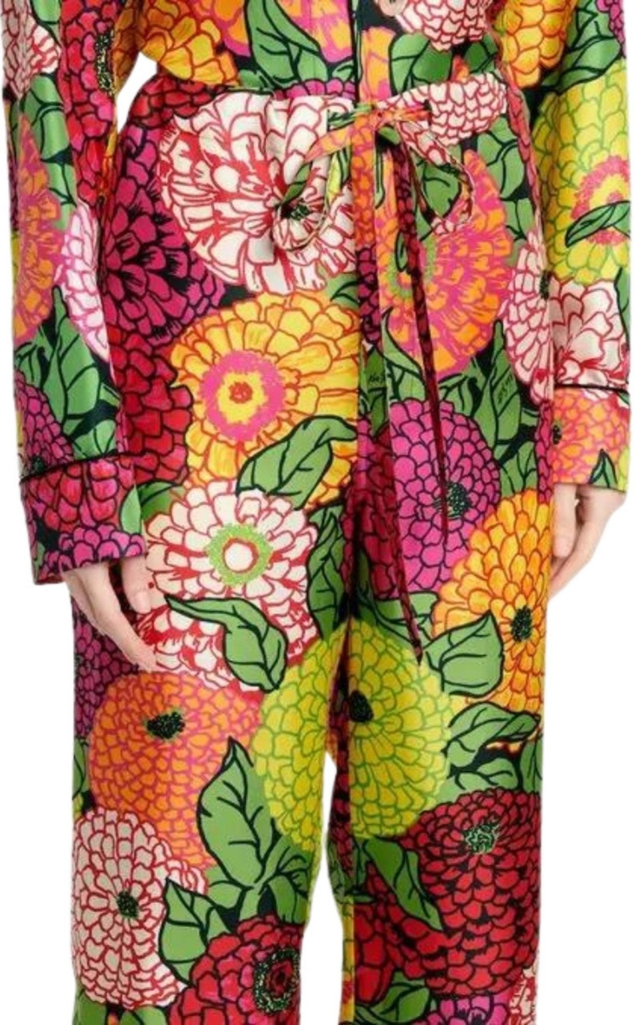 Gucci x Ken Scott Floral Silk Straight Pants - Runway Catalog