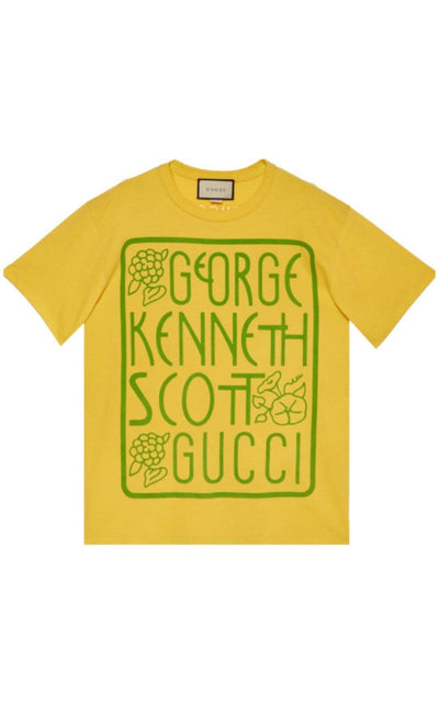 Gucci X Ken Scott Print Cotton T-Shirt - Runway Catalog