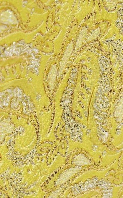 Yellow Brocade Jacquard Mini Skirt Gucci