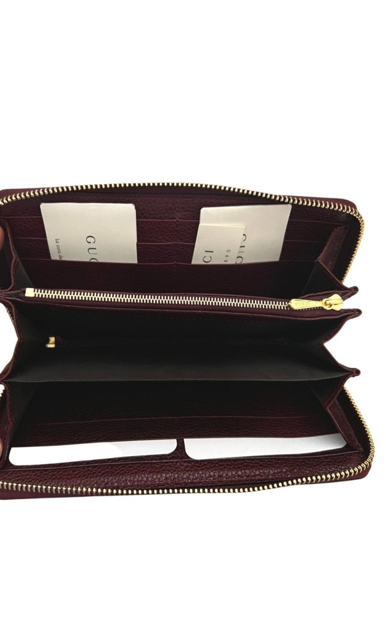 Gucci Zumi Burgundy Zip Around Wallet - Runway Catalog