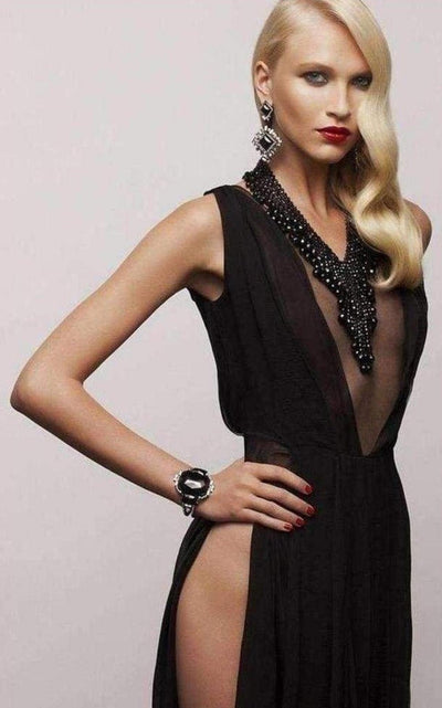 Helene Zubeldia Cuff with Crystal Details Bracelet - Runway Catalog