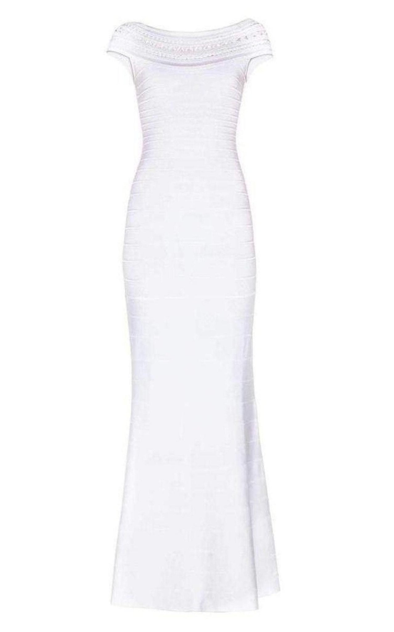 Herve Leger Sophia Braided Ottoman Crochet Gown - Runway Catalog