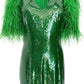 Huishan Zhang Emerald Sequins Dress - Runway Catalog