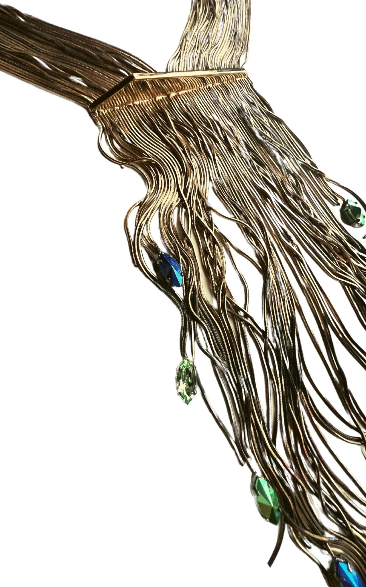 Iosselliani Black Hole Su Multi Thread Fringes Necklace - Runway Catalog