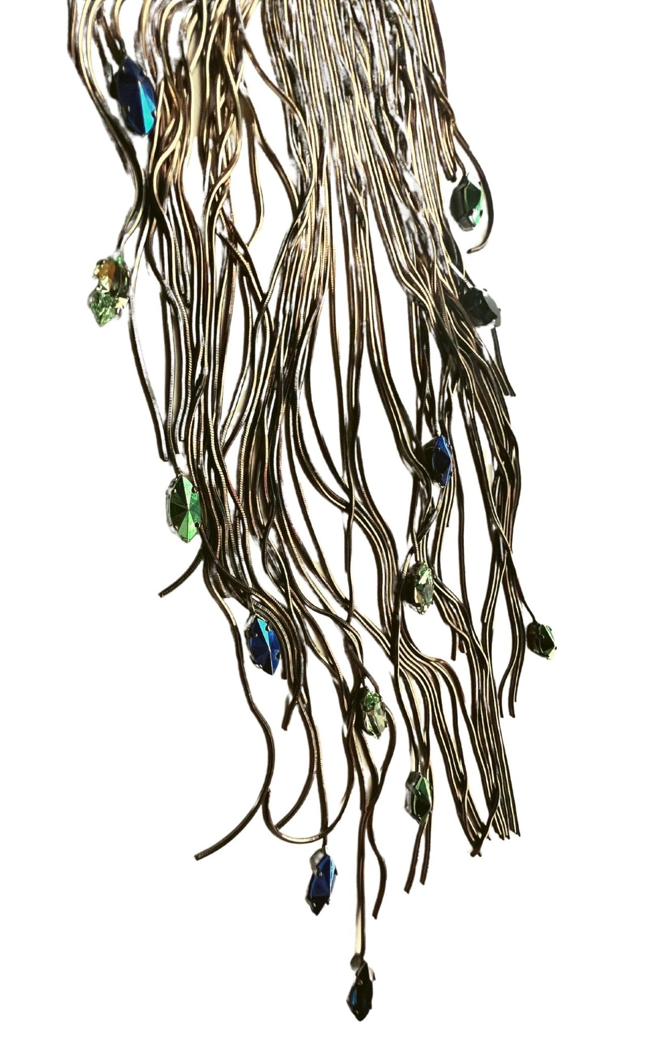Iosselliani Black Hole Su Multi Thread Fringes Necklace - Runway Catalog