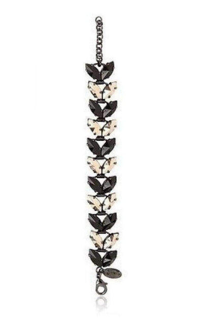 Iosselliani Gold Black Crystal Deco Bracelet - Runway Catalog