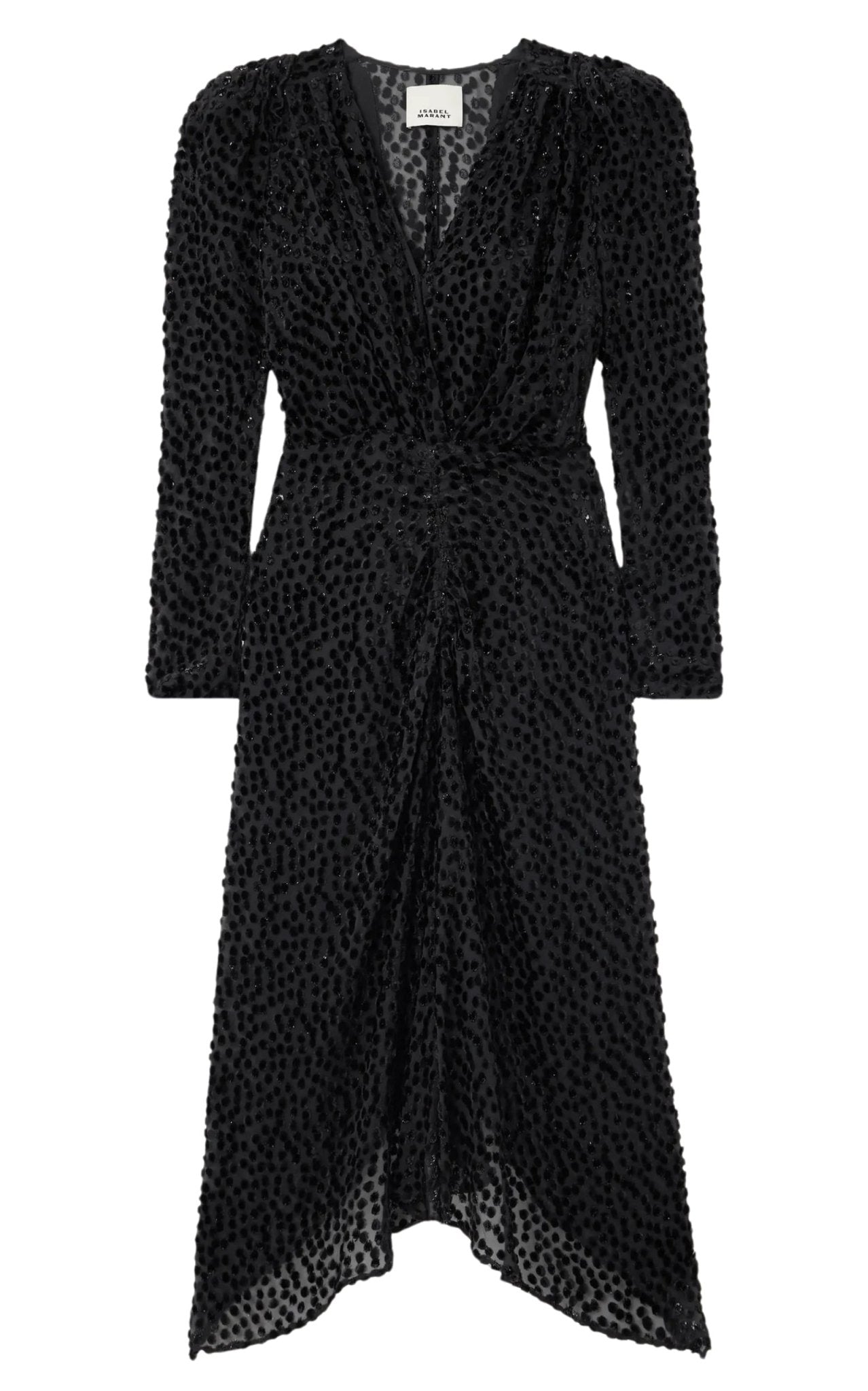 Isabel Marant Maray Metallic Printed Silk Midi Dress - Runway Catalog