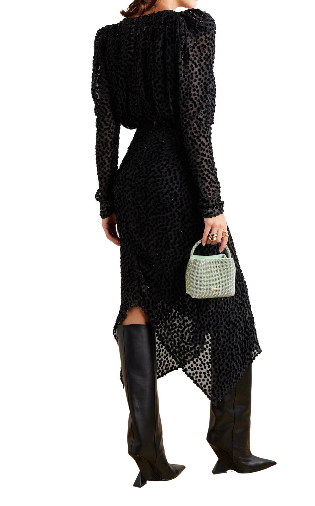 Isabel Marant Maray Metallic Printed Silk Midi Dress - Runway Catalog