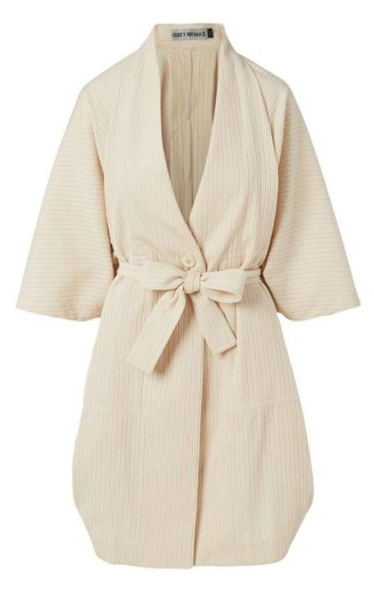 Issey Miyake Sashiko Wrap Cotton Blend Jacket - Runway Catalog