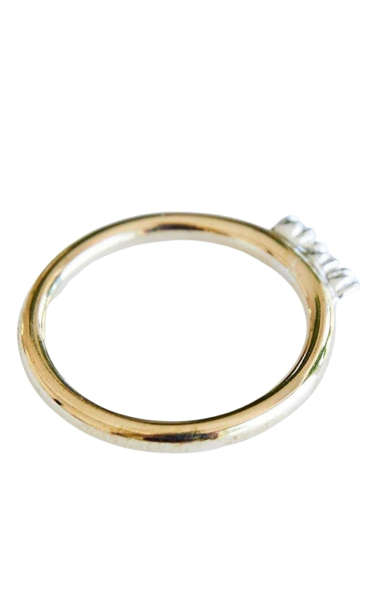 J Dauphin Sapphire Engagement Love Ring Silver Bronze - Runway Catalog