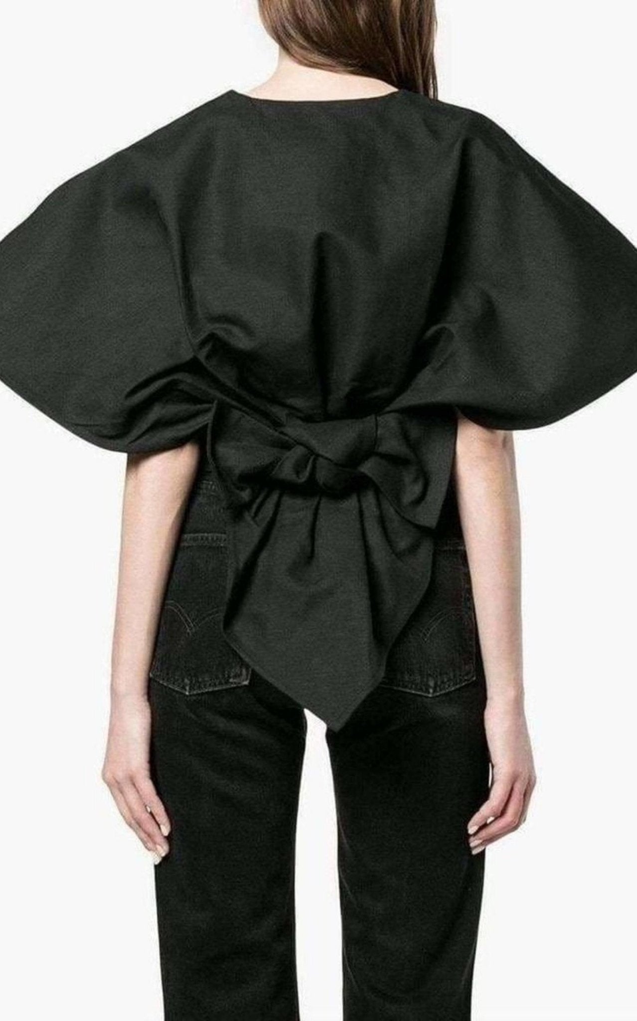 Jacquemus Cropped Bolero Wrap Blouse - Runway Catalog