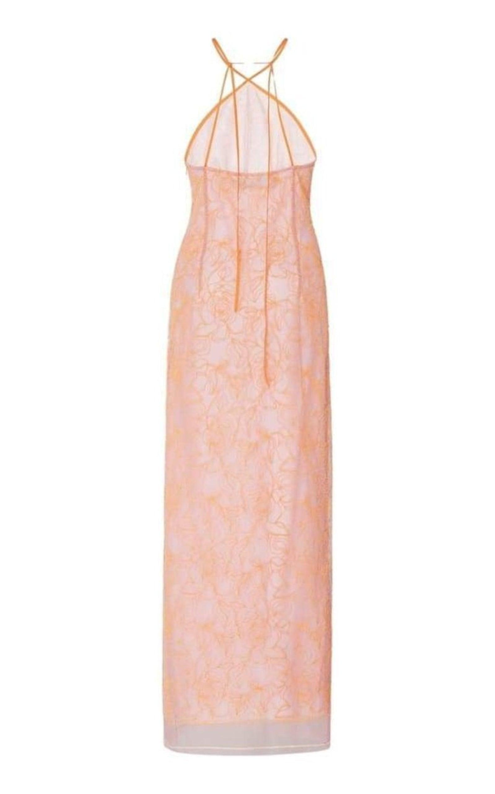 Jacquemus La Robe Lavandou Chiffon Midi Dress