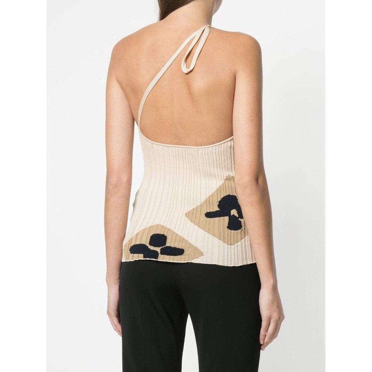 Rib Knit One Shoulder La Maille Caldu Top Jacquemus