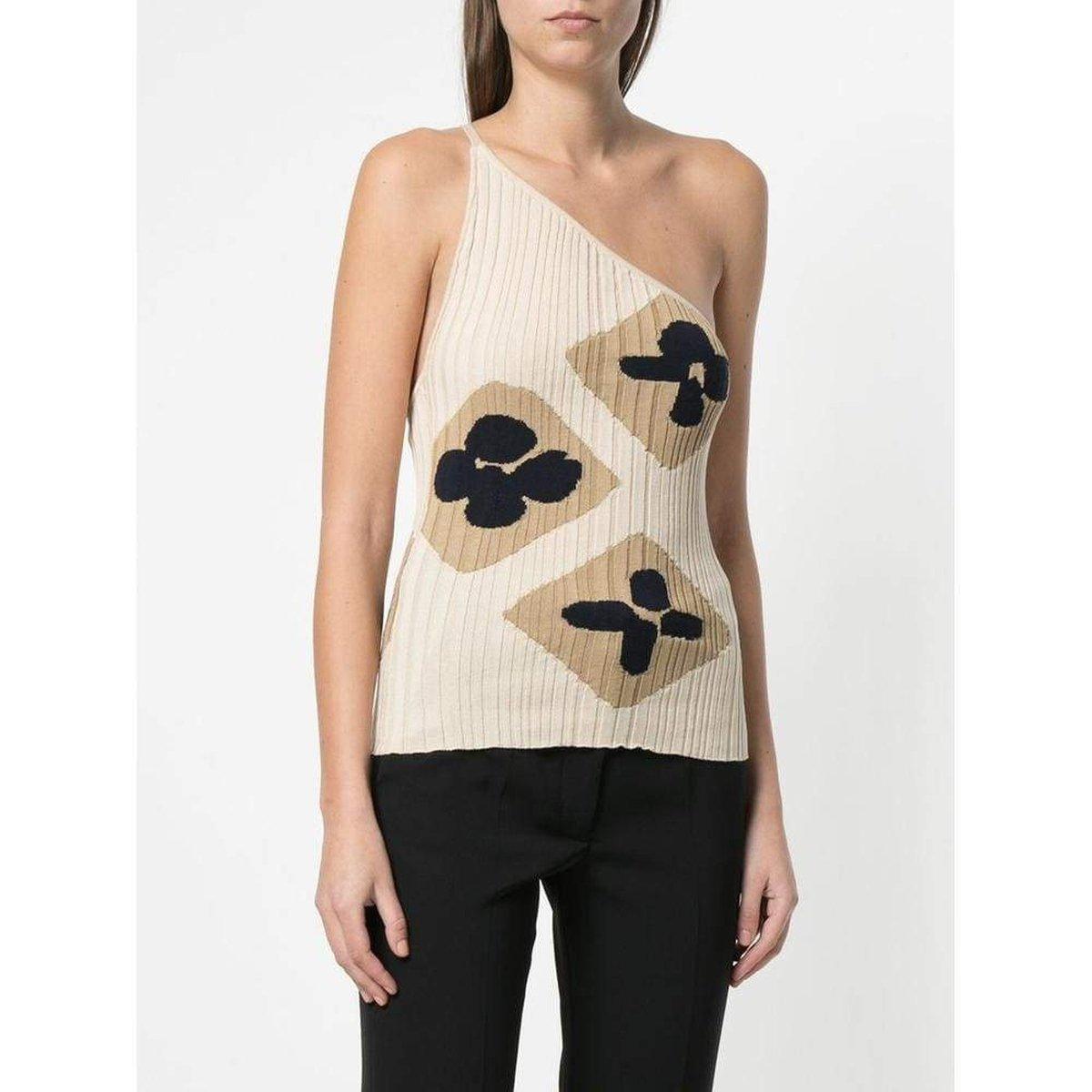 Jacquemus Rib Knit One Shoulder La Maille Caldu Top - Runway Catalog