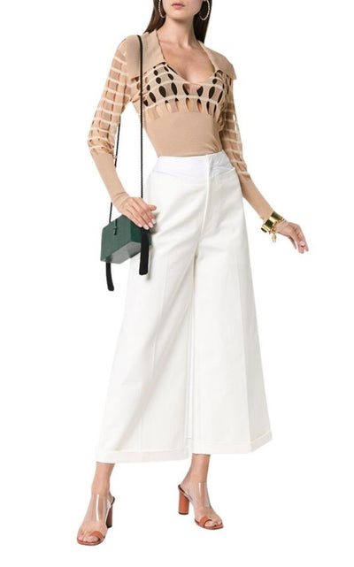 Jacquemus V neck Polo Cut - out Sweater - Runway Catalog