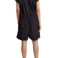 Black Cotton Blend Romper Jean Paul Gaultier