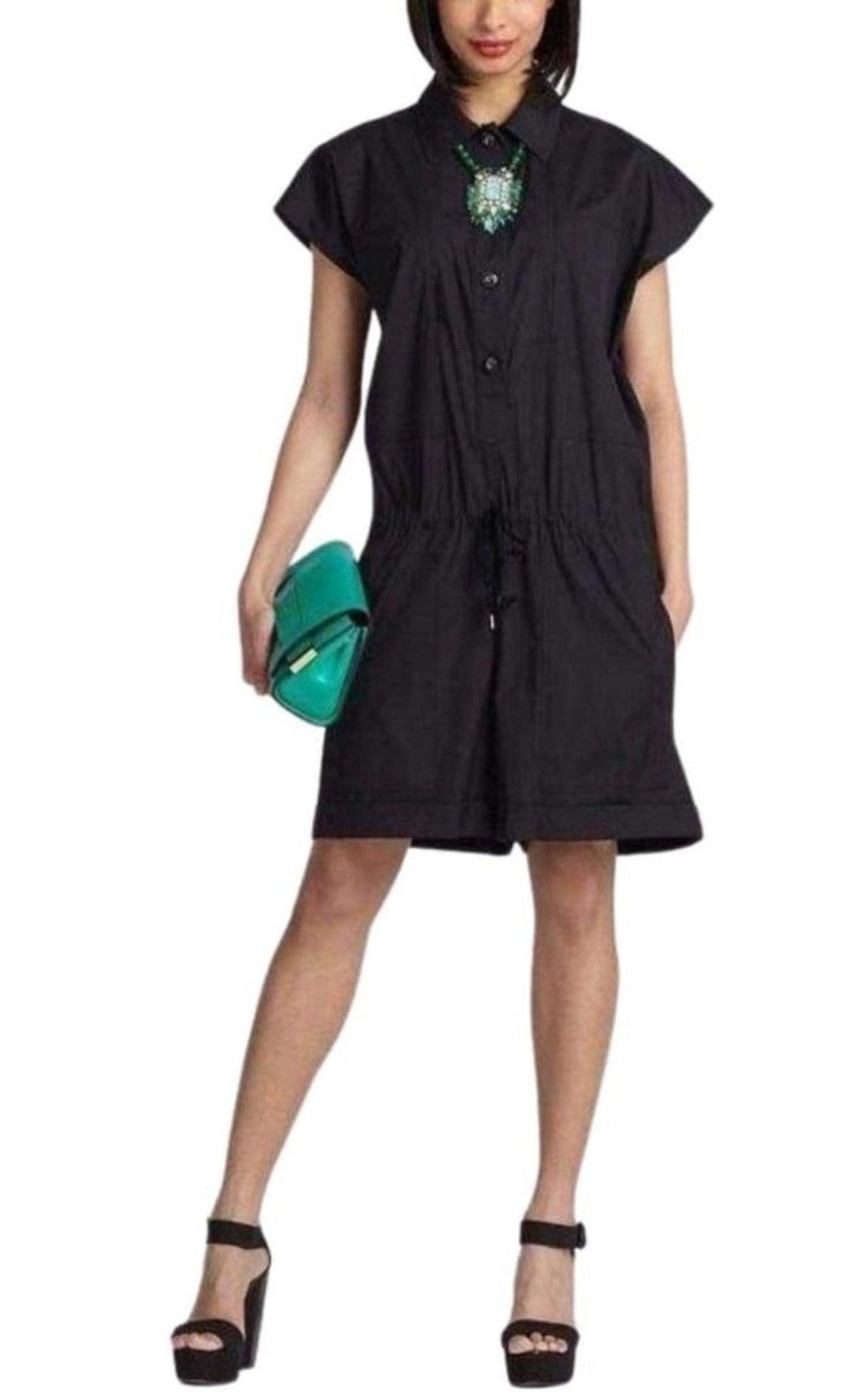 Jean Paul Gaultier Black Cotton Blend Romper - Runway Catalog