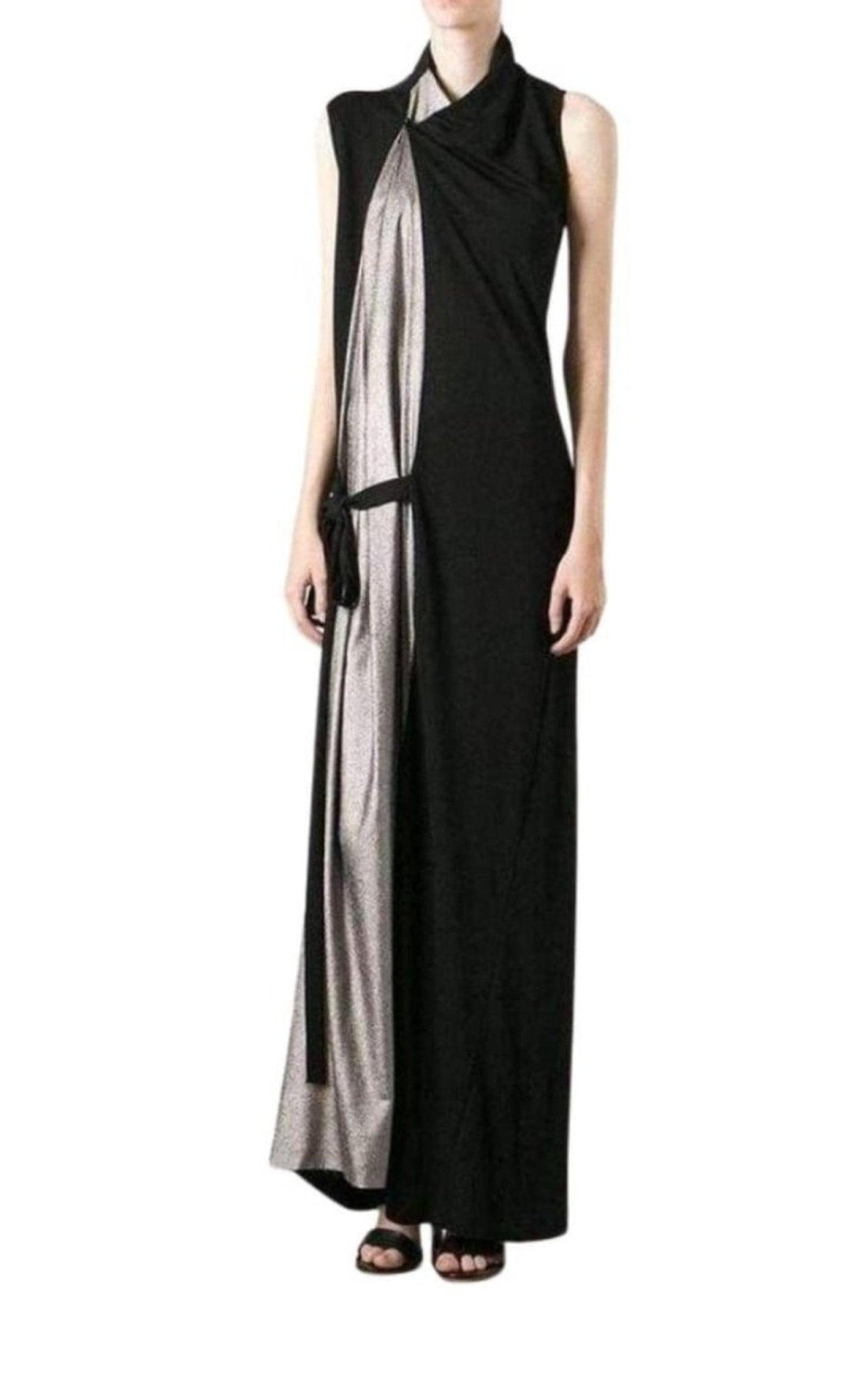 Jean Paul Gaultier Black Metallic Maxi Dress - Runway Catalog