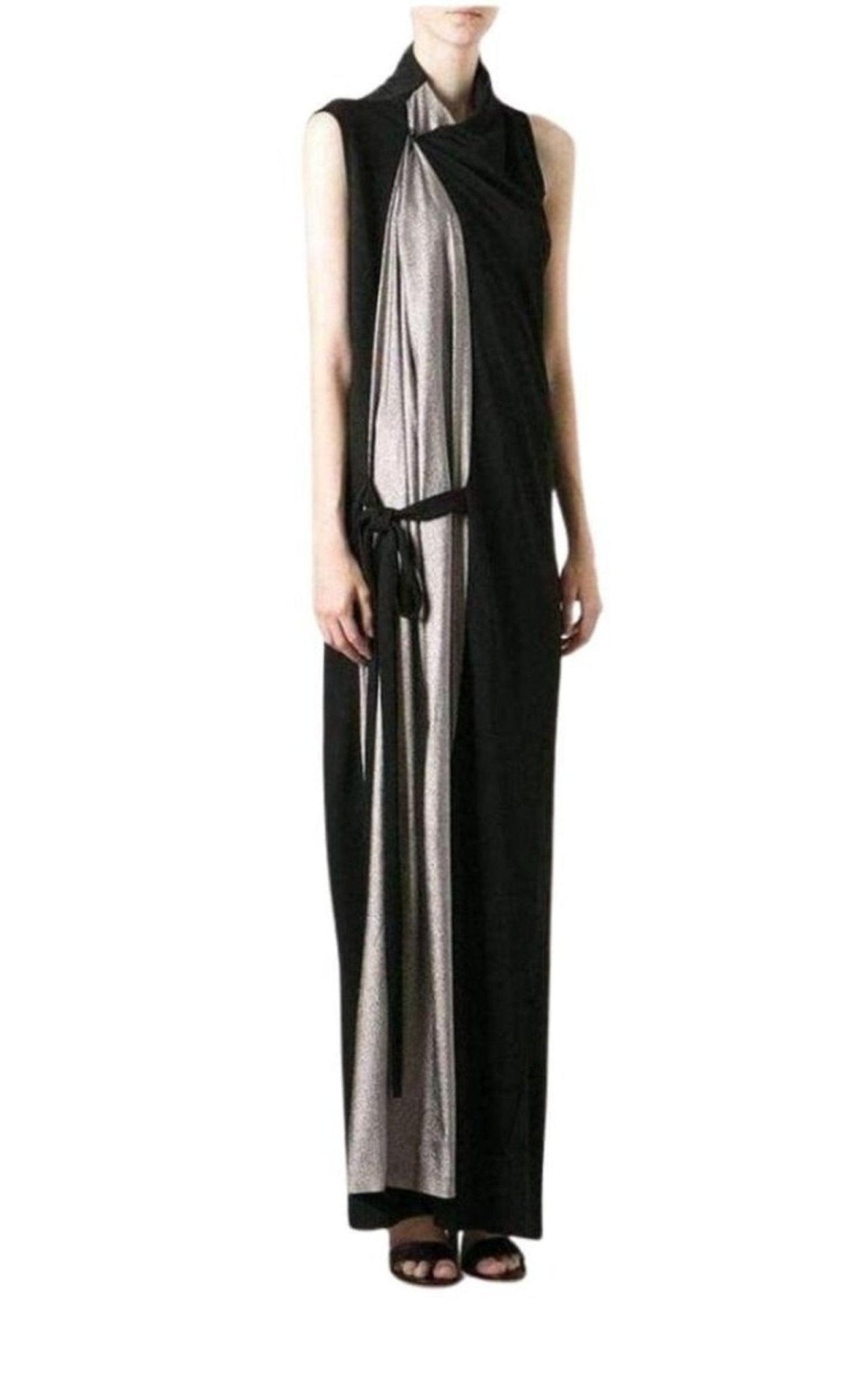 Jean Paul Gaultier Black Metallic Maxi Dress - Runway Catalog