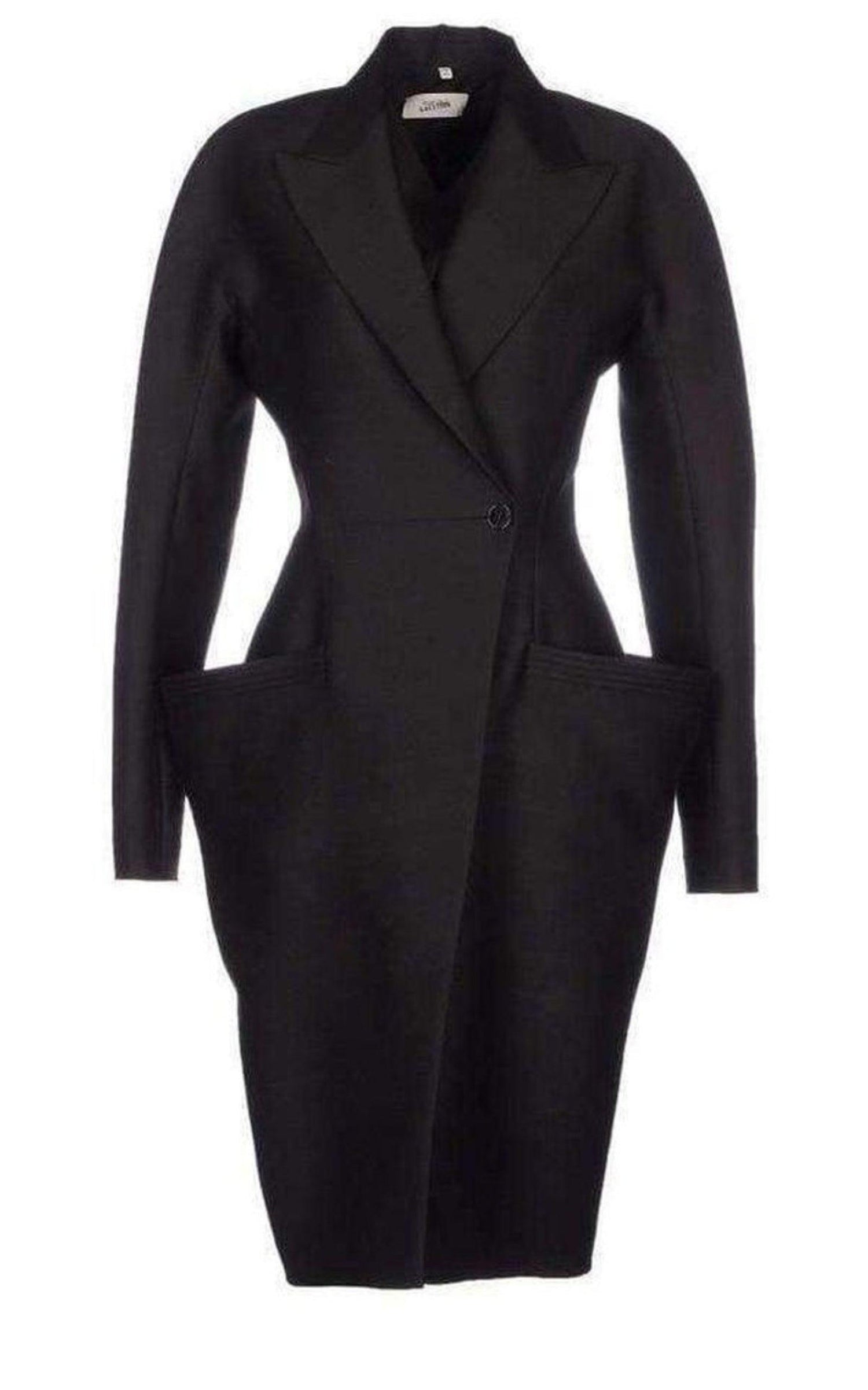 Jean Paul Gaultier Hourglass Style Black Trench Coat