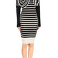 Mixed Wool Striped Optical Illusion Dress Jean Paul Gaultier