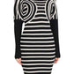 Mixed Wool Striped Optical Illusion Dress Jean Paul Gaultier