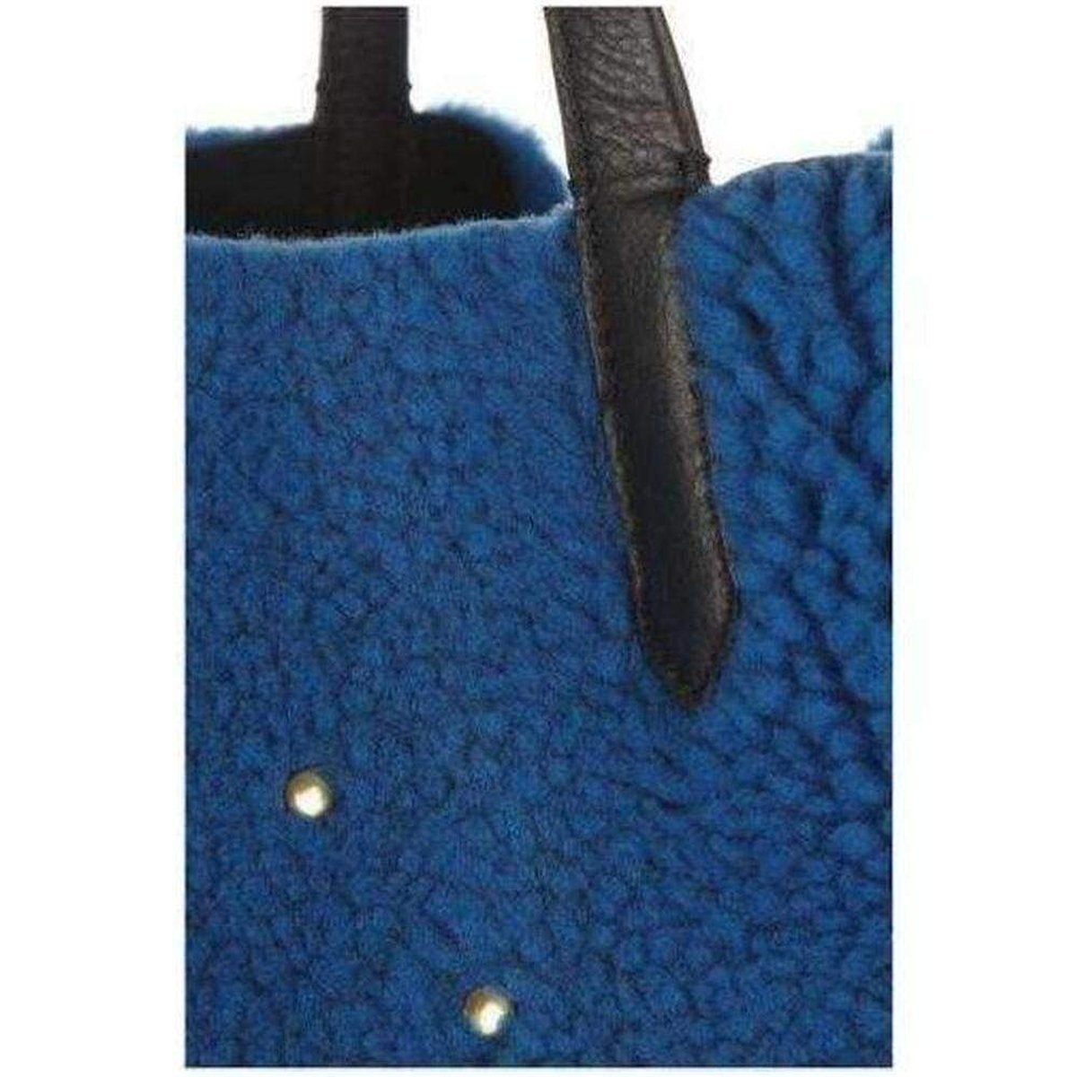 Jerome Dreyfuss Blue Loic Shearing Tote - Runway Catalog