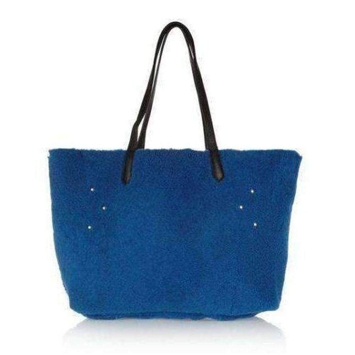 Jerome Dreyfuss Blue Loic Shearing Tote - Runway Catalog