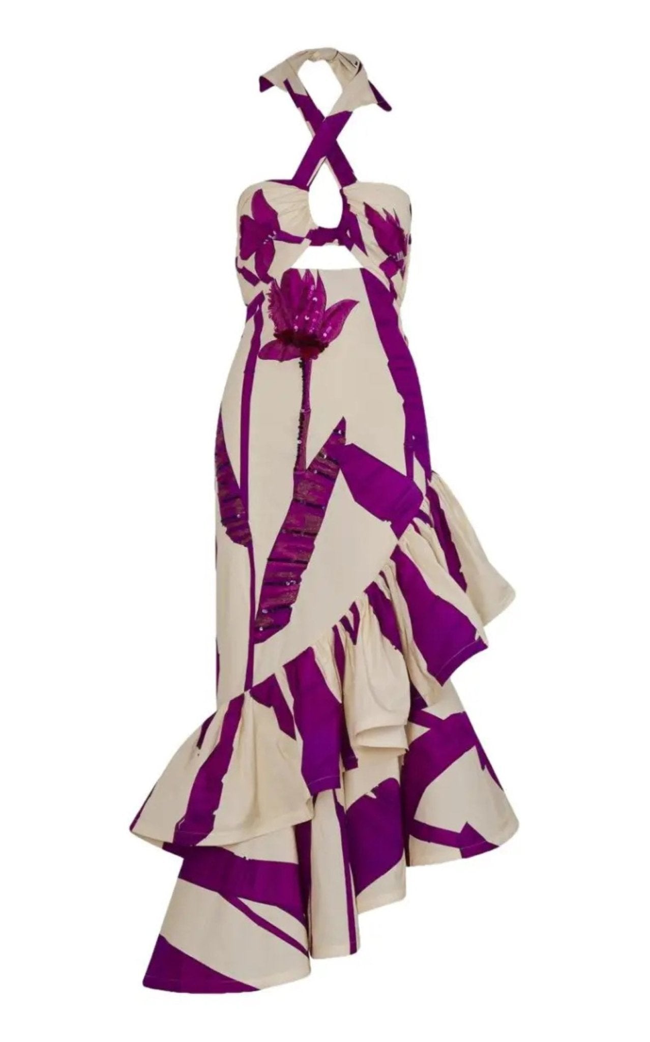 Johanna Ortiz Careless Floral Midi Dress - Runway Catalog