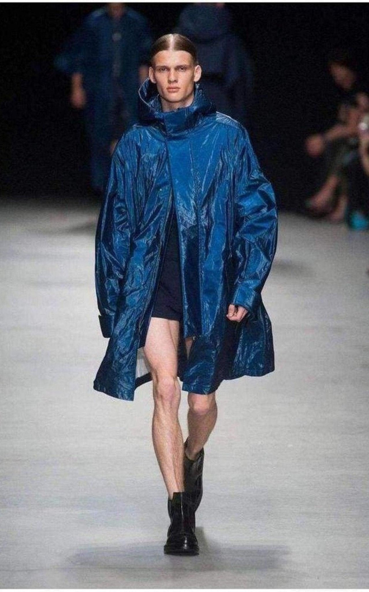Juun J Blue Oversized Raincoat - Runway Catalog