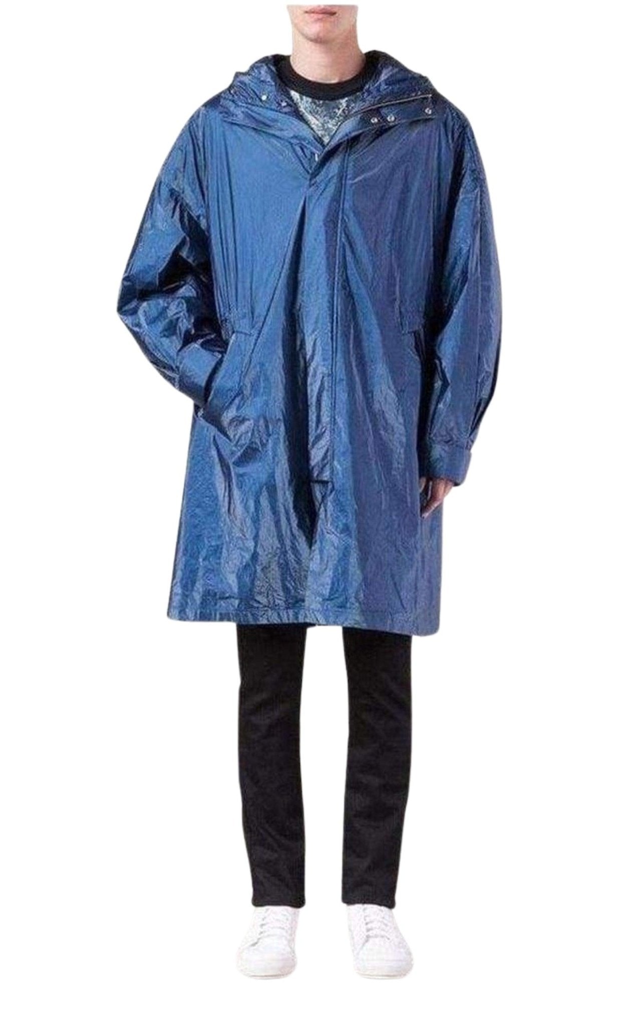 Juun J Blue Oversized Raincoat - Runway Catalog