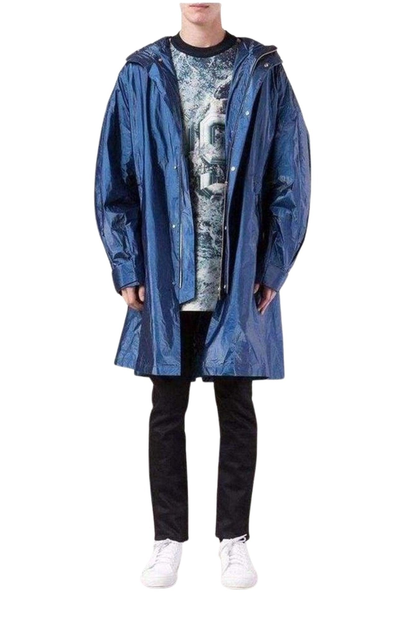 Juun J Blue Oversized Raincoat - Runway Catalog