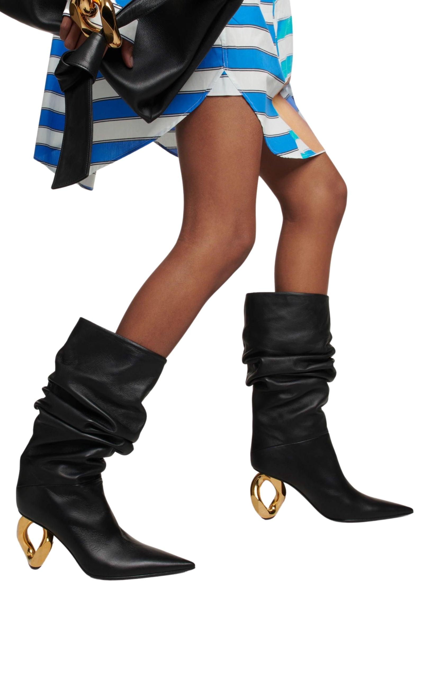 Chain Leather Heeled Boots JW Anderson