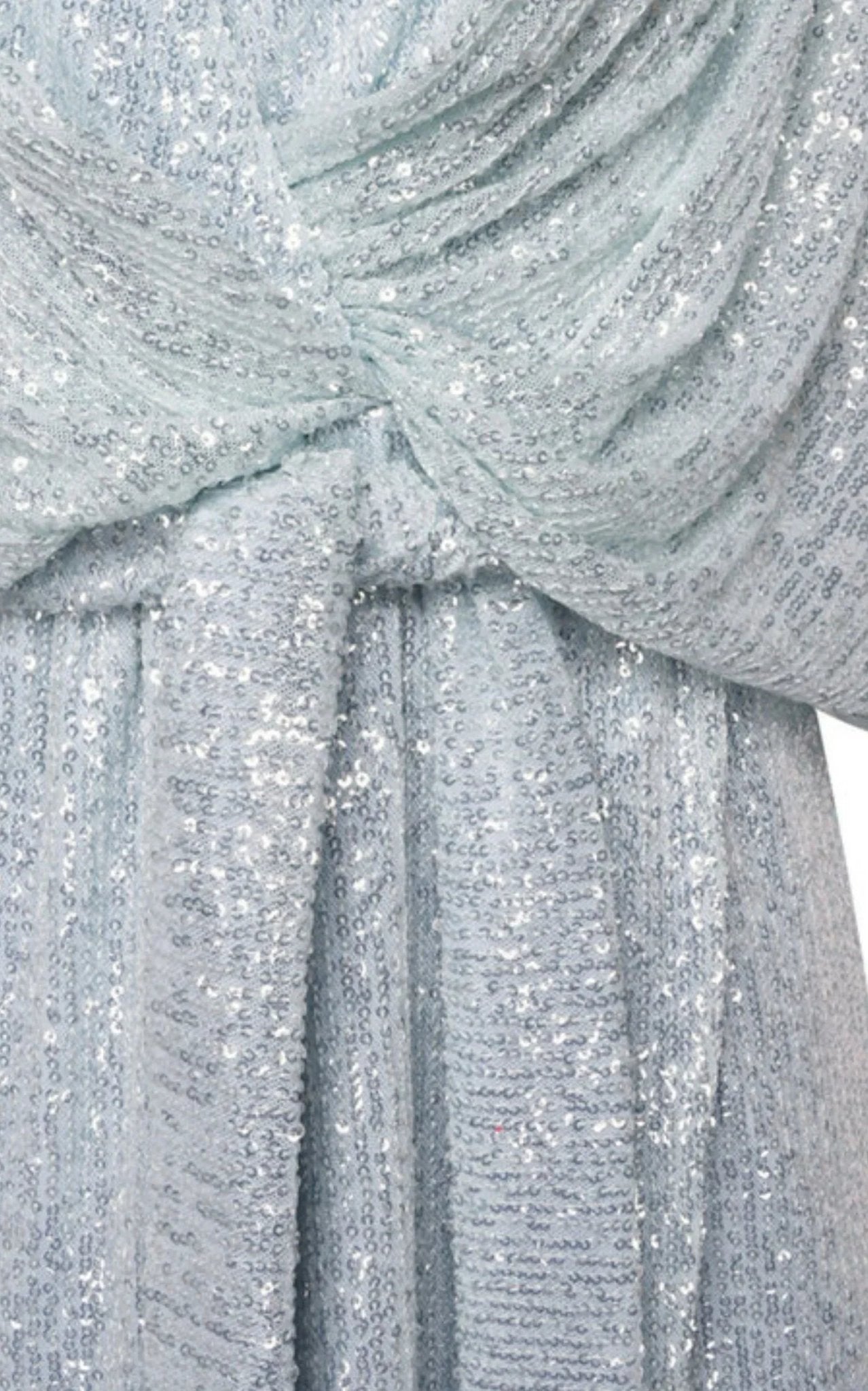 Kiton Water Green Sequin Belted Maxi Dress - Runway Catalog
