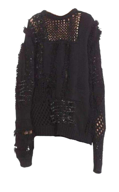 Koche Koché Embellished Open Knit Wool Blend Sweater - Runway Catalog