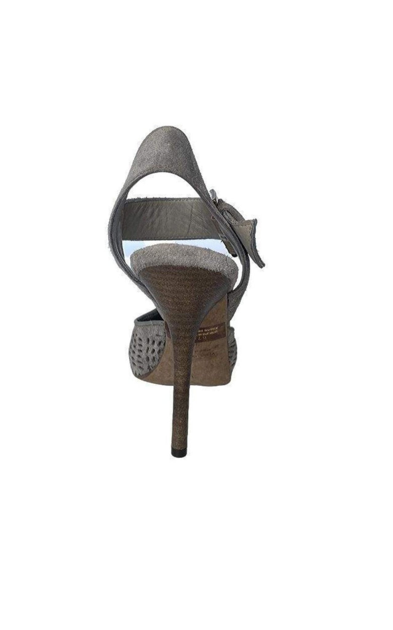 Latitude Femme Laser Cutout Leather Sandal Shoes - Runway Catalog