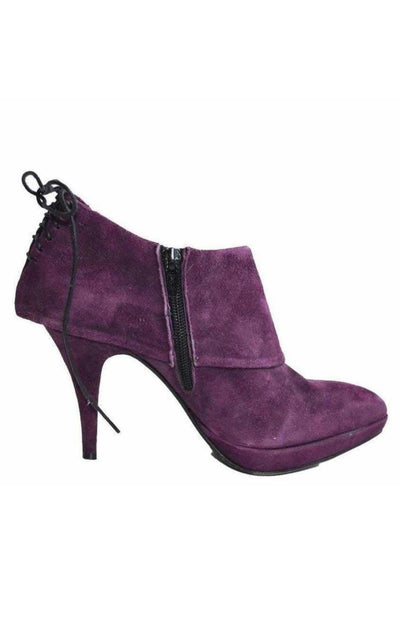Latitude Femme Purple Suede Booties - Runway Catalog