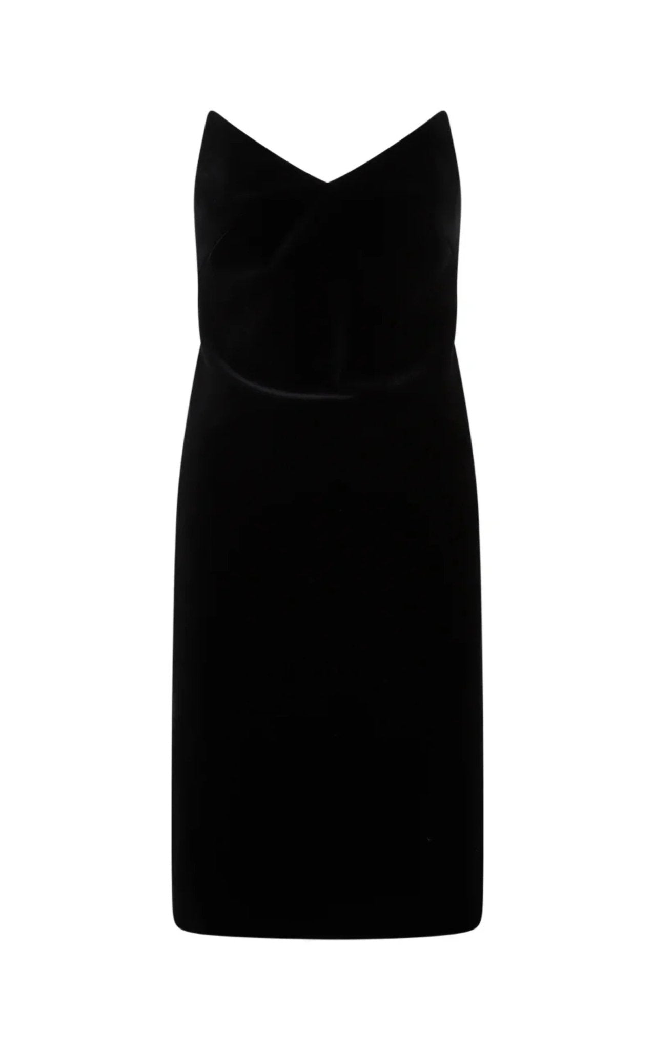 Loewe Strapless Cotton - blend Velvet Mini Dress - Runway Catalog