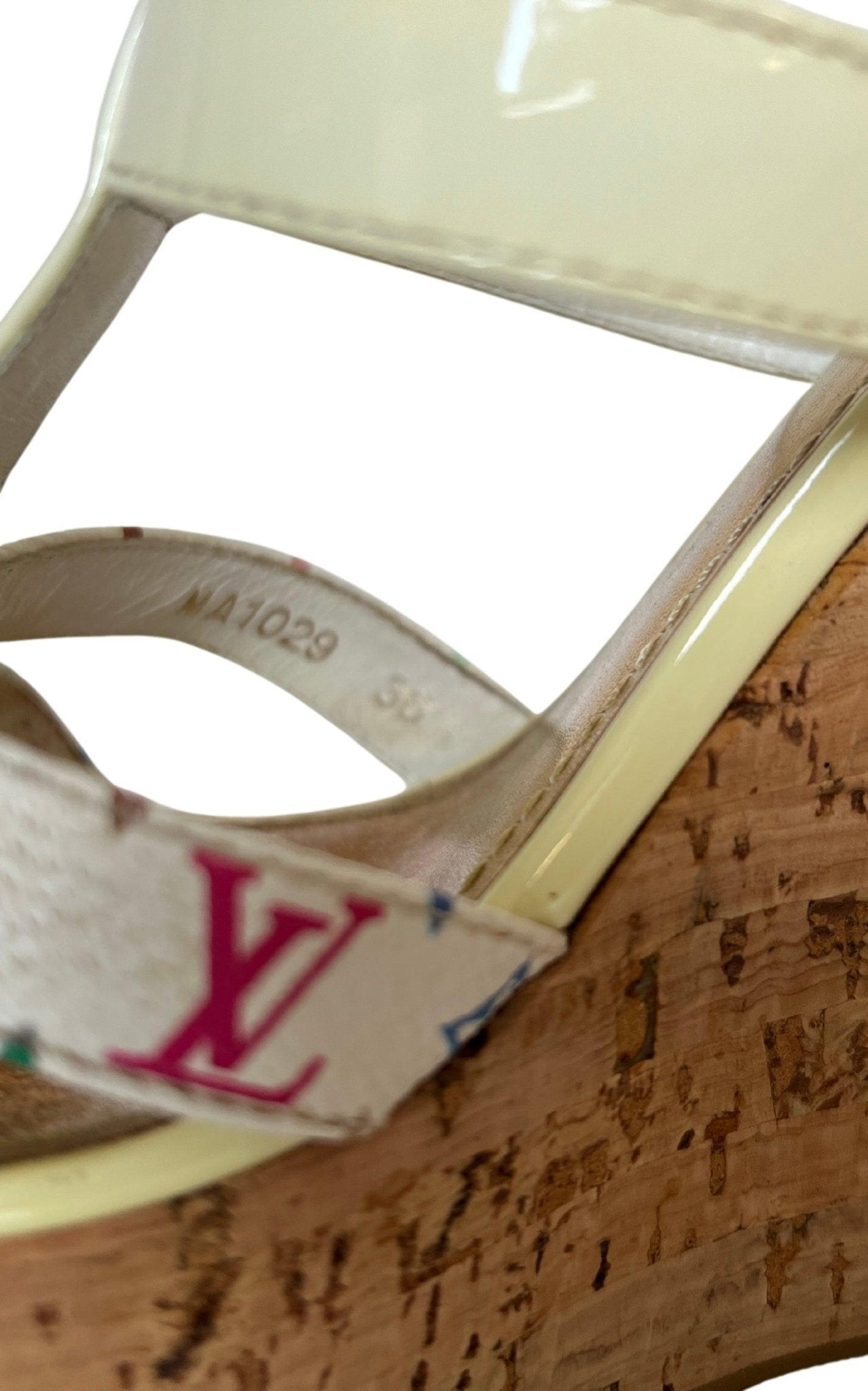 Louis Vuitton White Monogram Multicolor Wedge - Runway Catalog