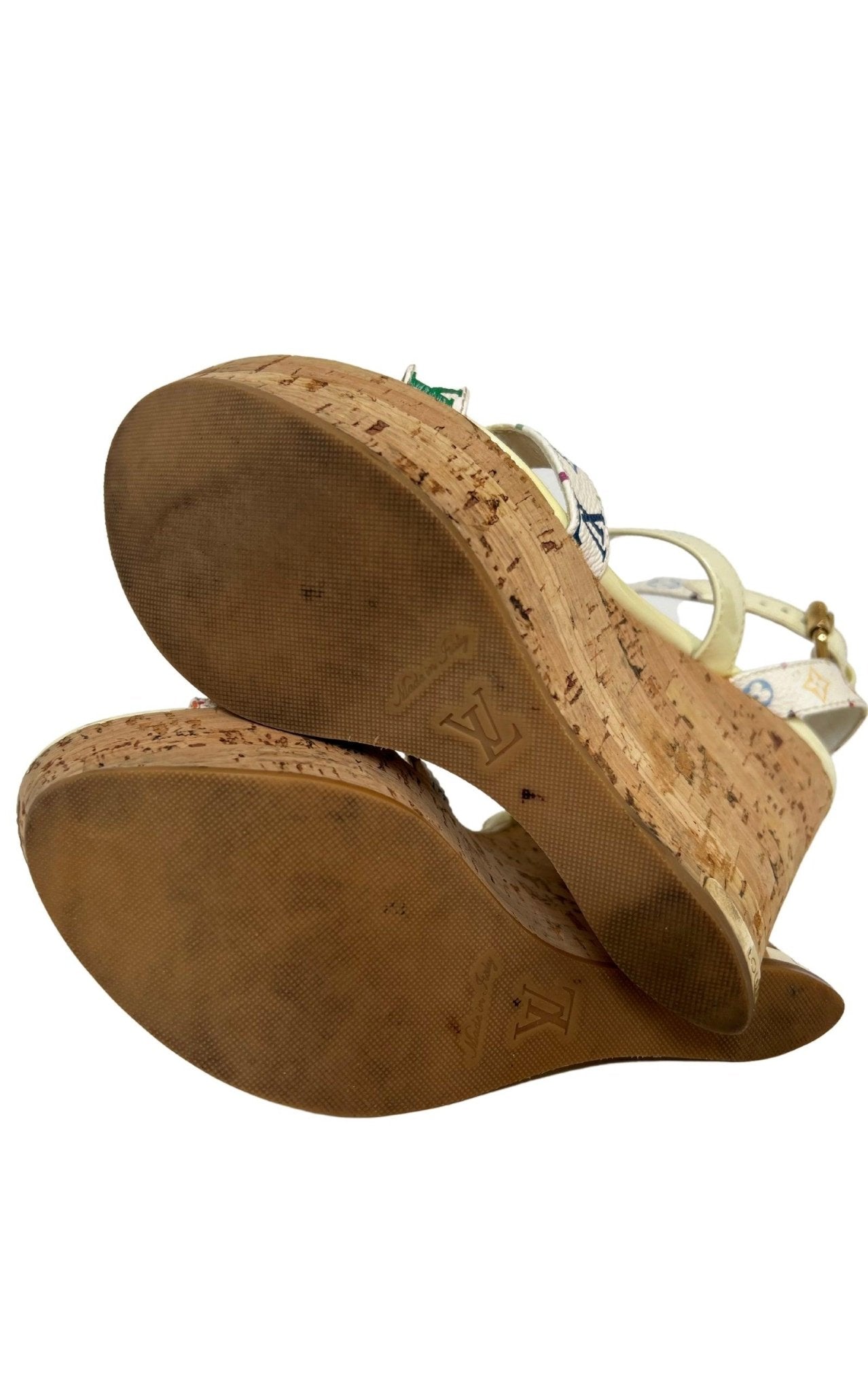 Louis Vuitton White Monogram Multicolor Wedge - Runway Catalog